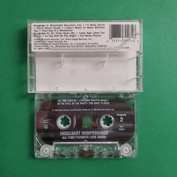 Engelbert Humperdinck – All-Time Favorite Love Songs Cassette 1989 Silver Eagle - Picture 2 of 3